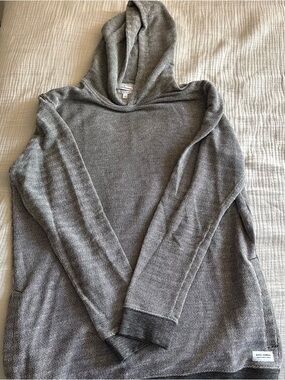 Men's Gray Hooded Knit Sweater